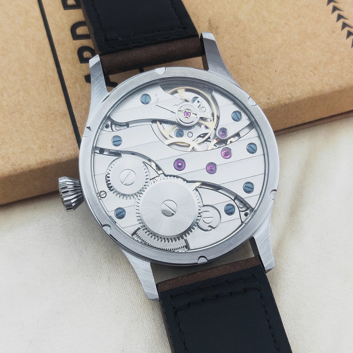 Corgeut Luxury Sapphire Glass 42 Mm Dial St3600 Or ETA6497 Hand-Wound Movement 316L Steel Case Men'S Watch 30 M Water Resistant